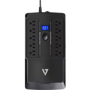 V7 UPS 750VA Desktop Battery Backup System with 10 Outlets (5 Battery Backup + 5 Surge)