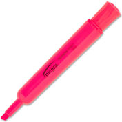 Integra™ Desk Highlighter, Chisel Tip, Fluorescent Pink Ink, 12/Pack