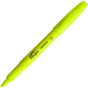 Integra™ Pen Style Highlighter, Chisel Tip, Fluorescent Yellow Ink, Dozen