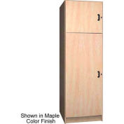 Ironwood 1/3 Upper, 2/3 Lower Compartment Solid Door Locker, Oiled Cherry