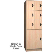 Ironwood 6 Upper, 1 Lower Compartment Solid Door 30" D Locker, Maple
