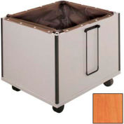 Book Drop Cart - 26-1/8"W x 24-3/8"D x 24-3/8"H Oiled Cherry