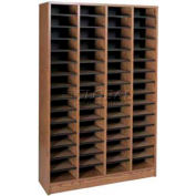 Literature Organizer 60 Pocket - 40"W x 12-1/8"D x 60-1/2"H Medium Oak