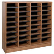 Literature Organizer 36 Pocket - 40"W x 12-1/8"D x 37-7/8"H Medium Oak