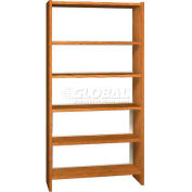72" Single Face Shelving Base - 37"W x 12-1/4"D x 71-1/8"H Oiled Cherry