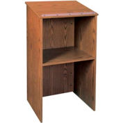 Stand Up Podium / Lectern - 24"W x 19-1 / 4"D x 45-7 / 8"H Medium Oak