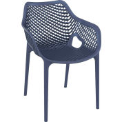Siesta Air XL Outdoor Dining Arm Chair, Dark Gray - Pkg Qty 2