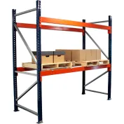 Interlake Mecalux Teardrop Bolted Pallet Rack, Starter, 96&quot;W x 36&quot;D x 96&quot;H