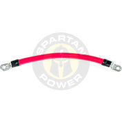 Red 20 Foot 0 Gauge 1/0 AWG Battery Cable by Spartan Power 20 FT 5/16 Ring Terminals Positive Only 
