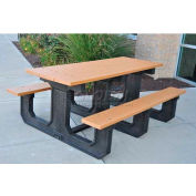 Frog Furnishings Recycled Plastic 8 ft. Park Place Picnic Table, Cedar