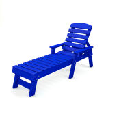 Frog Furnishings Pensacola Chaise Lounge, Blue