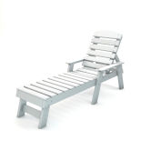 Frog Furnishings Pensacola Chaise Lounge, White