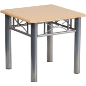 Flash Furniture Natural Laminate End Table - Silver Steel Frame