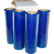 Hand Stretch Wrap Film, Cast, 18" x 1500', 80 Gauge, Blue Tint - Pkg Qty 4