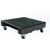 JiFram Rackable Extruded Plastic Pallet 05000246 With Casters - 24x24, 1000 Lb. Fork Capacity