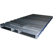 Rackable & Stackable Extruded Open Deck Pallet, Plastic, 4-Way, 96"x48", 6000 Lb Stat Cap, Gray
