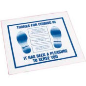 JohnDow Plastic Vehicle Floor Mats Roll, White - 500 Mats/Roll - FM-3-H