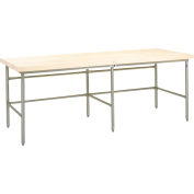 John Boos Bakery Production Table Frame - NSF Galvanized Legs & Bin Stop Stringer 84"W x 60"D