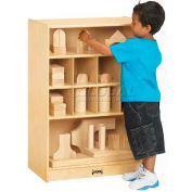 Jonti-Craft® Mobile Block Shelf, 24"W x 15"D x 35-1/2"H, Birch Plywood