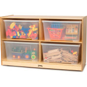 Jonti-Craft® Jumbo Storage Unit with Clear Totes and Lids - 48"W x 18"D x 29.5"H
