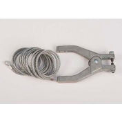 Justrite® 8496 10' Coiled Flexible Antistatic Wire Hand Clamp - 1/4" Terminal