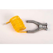 Justrite® 8497 10' Coil Insulated Antistatic Wire Hand Clamp with 1/4" Terminal