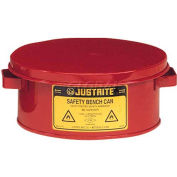Justrite Bench Can, 1-Gallon, Red, 10375