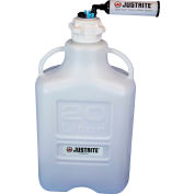 Justrite 12813 VaporTrap™ Carboy With Filter Kit, HDPE, 20-Liter, 7 Ports