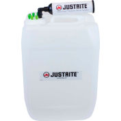 Justrite 12837 VaporTrap™ UN/DOT Carboy With Filter Kit, HDPE, 20-Liter, 6 Ports