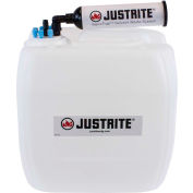 Justrite 12840 VaporTrap™ UN/DOT Carboy With Filter Kit, HDPE, 13.5-Liter, 7 Ports