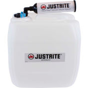 Justrite 12842 VaporTrap™ UN/DOT Carboy With Filter Kit, HDPE, 13.5-Liter, 7 Ports