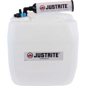 Justrite 12846 VaporTrap™ UN/DOT Carboy With Filter Kit, HDPE, 13.5-Liter, 8 Ports