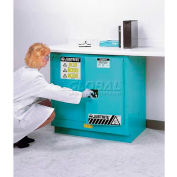 Justrite 22 Gal. 2 Door, Self-Close, Undercounter, Acid Corrosive Cabinet, 35"W x 22"D x 35"H, Blue