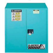 Justrite 30 Gallon 2 Door, Self-Close, Acid Corrosive Cabinet, 43"W x 18"D x 44"H, Blue