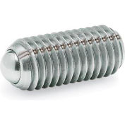 J.W. Winco GN615.3 Ball Plungers, SS, Internal Hexagon, High Spring, 0.31" Plunger Dia, Slvr, 1.02"L