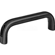 J.W. Winco Aluminum Cabinet U-Handle - 5.12" L x 1.02" Dia Black
