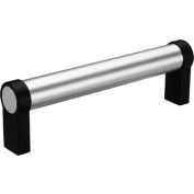 J.W. Winco Straight Tubular Grip Handle - 8.55"L Natural Anodized 5/16-18 Tapped Thread