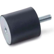 Vibration Mount, 1 Tapped Hole, 1 Threaded Stud, 1.00" Dia, .75"H, 1/4-20 Thread