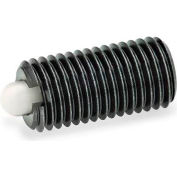 J.W. Winco GN616 Spring Plungers, Plastic, Nose Pin, Standard Spring, 0.09" Plunger Dia, Blk, 0.71"L