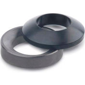 J.W. Winco DIN 6319 Spherical Washers, Steel, Dished Type, Blackened, M10, 3/16"T, 1/2" I.D