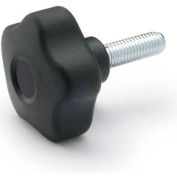 Pack of 1 M6 x 1.0 Thread Size x 10mm Thread Length Threaded Stud JW Winco Phenolic Plastic Six Lobed Knob 30mm Head Diameter