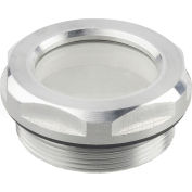 Aluminum Fluid Level Sight w/ ESG Glass w/o Reflector - M16 x 1.5 Thread - J.W. Winco R21/B