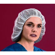 Nylon Hairnet, Honeycomb, 1/16" Hole, 100% Latex Free, White, 28", 100/Bag, 10 Bags/Case