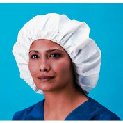 Tyvek® Bouffant Cap/Head Cover, 100% Latex Free, White, 24", 50/Bag, 5 Bags/Case