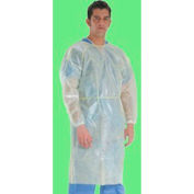 Laminated Polypropylene Isolation Gown, Rear Entry W/ XLong Ties, White, One Size, 50/Case