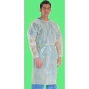 Laminated Polypropylene Isolation Gown, Rear Entry W/ XLong Ties, White, One Size, 50/Case