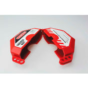 Accuform KDD474 Stopout® Gate Valve Lockout, Fits 10"-13" Valve Handle Diameter, Plastic