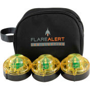 FlareAlert Standard Battery Powered LED Emergency 3 Beacon Kit, Yellow, B3-F-Y