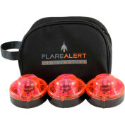 FlareAlert Pro Battery Powered LED Emergency 3 Beacon Kit, Red, B3-FP-R