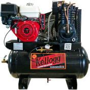 Kellogg-American HD30GH14E-335, 12HP, Gas Comp, 30 Gal, 175 PSI, 27.9 CFM, Honda Elec Start
